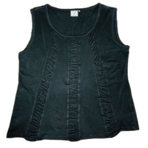 Black Tank Top Size XL With Cute Front by Z